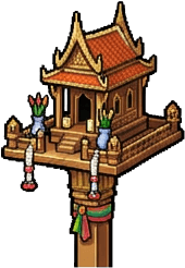 Thai spirit house illustration